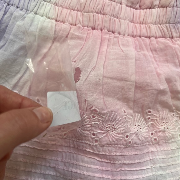 LoveShackFancy Gwen Ruffled Sleeve Tie Dye Mini Dress $395 - Picture 8 of 10